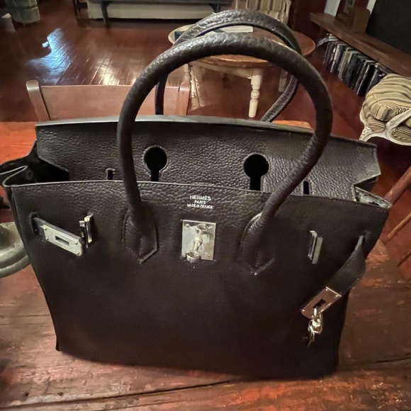 Older Birkin rep brown Togo 35 palladium with issues - Picture 7 of 9